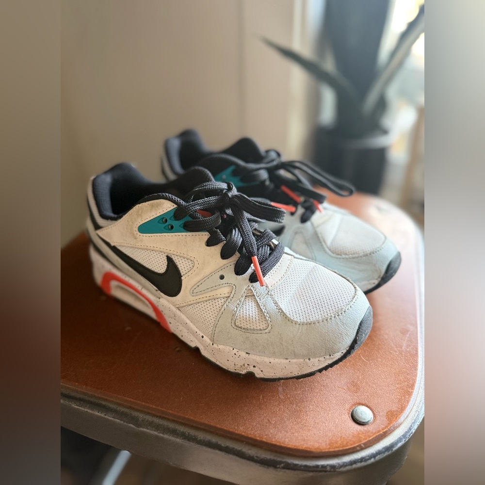 Youth Nike Air Structure GS 'White Speckled Turf Orange' sneakers